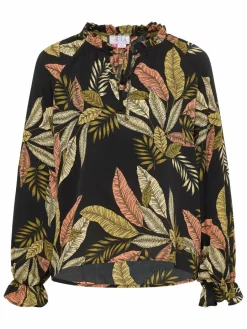 IZIA Blusen<Damen Blusenshirt schwarz gemustert