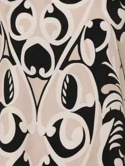 More & More Blusen<Damen Blusenshirt beige mehrfarbig gemustert