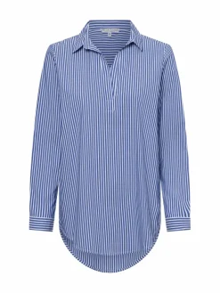 Marie Lund Blusen<Damen Blusenshirt hellblau weiß gestreift