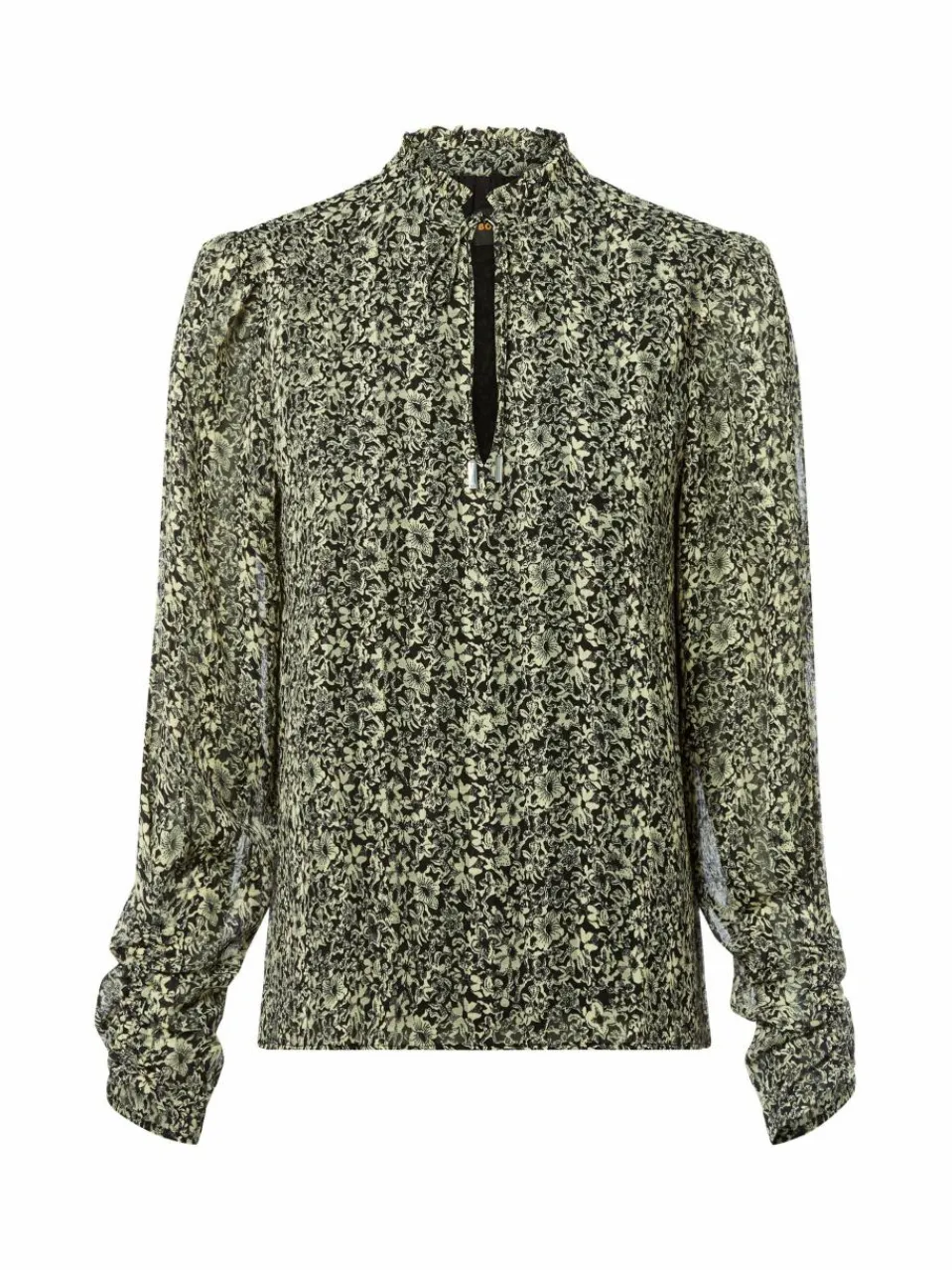 BOSS Orange Blusen<Damen Blusenshirt - Berodeo schwarz vanille gemustert