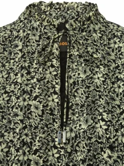 BOSS Orange Blusen<Damen Blusenshirt - Berodeo schwarz vanille gemustert