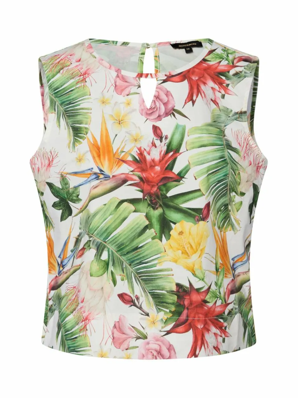 More & More Blusen<Damen Blusentop ecru mehrfarbig bedruckt