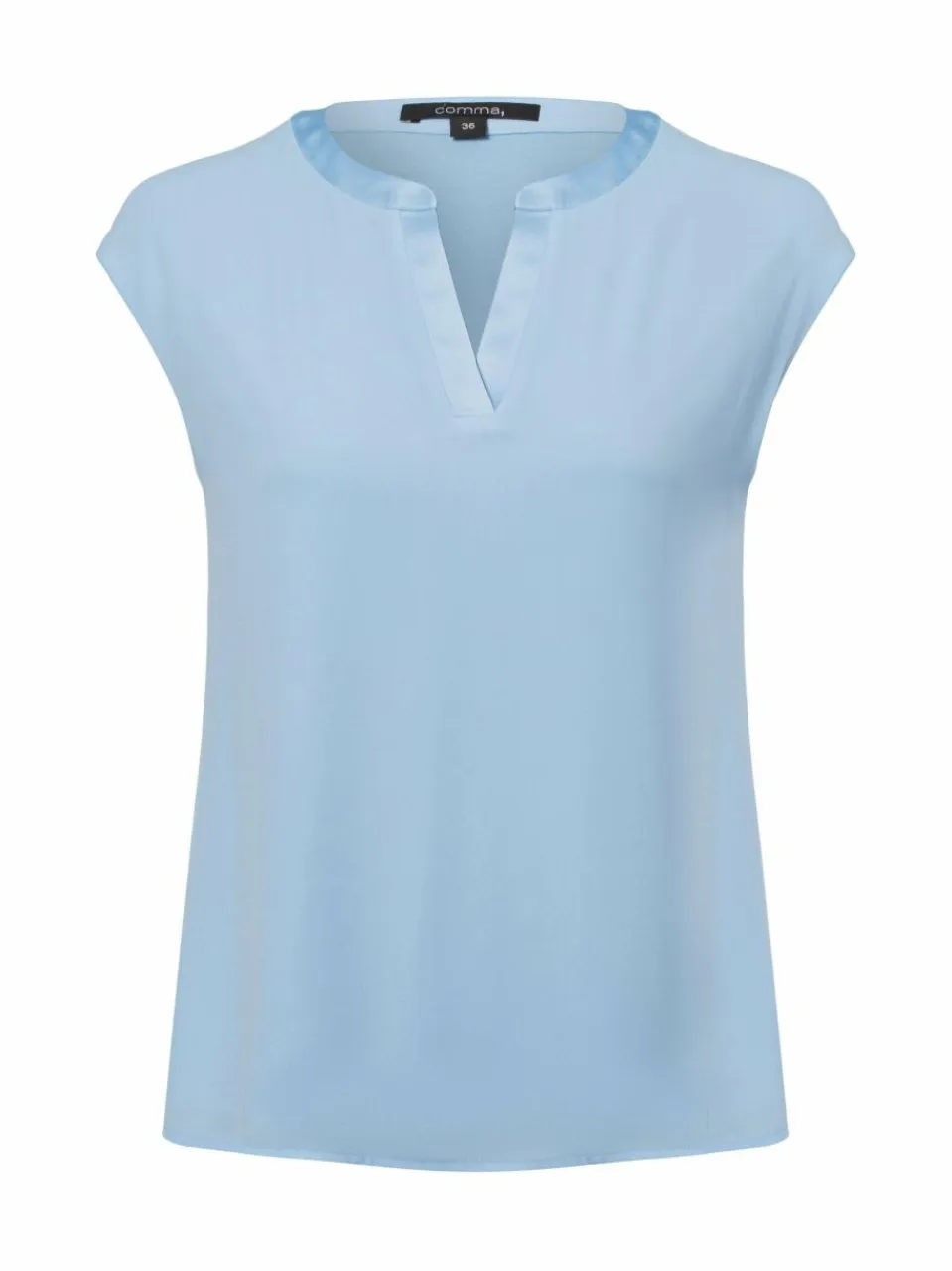 comma Blusen<Damen Blusentop hellblau uni