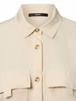 zero Blusen<Damen Blusentop beige uni