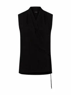 Damen Someday Blusen>Damen Blusentop mit Leinenanteil