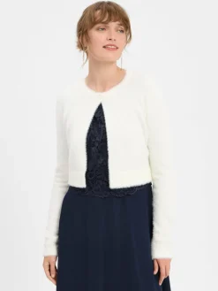 Marie Lund Pullover & Strickjacken<Damen Bolero ecru uni