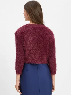 VM Pullover & Strickjacken<Damen Bolero bordeaux uni