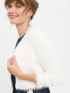 VM Pullover & Strickjacken<Damen Bolero weiß uni