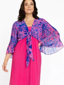 YOEK Blazer<Damen Bolero rosa bedruckt