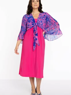 YOEK Blazer<Damen Bolero rosa bedruckt