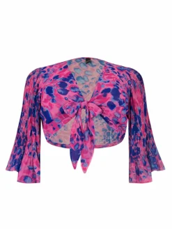 YOEK Blazer<Damen Bolero rosa bedruckt