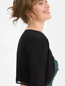 VM Blazer<Damen Bolero schwarz uni