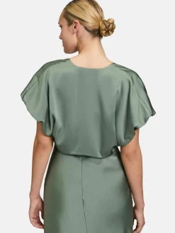 Vera Mont Blazer<Damen Bolero-Jacke grün uni