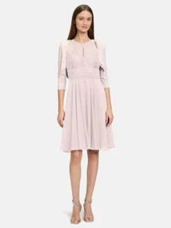 Vera Mont Pullover & Strickjacken<Damen Bolero-Jacke rosa altrosa uni