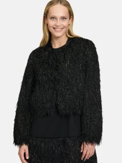 Vera Mont Jacken & Westen<Damen Bomberjacke schwarz uni