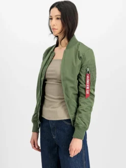 Alpha Industries Jacken & Westen<Damen Bomberjacke grün uni
