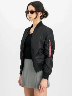 Alpha Industries Jacken & Westen<Damen Bomberjacke schwarz uni