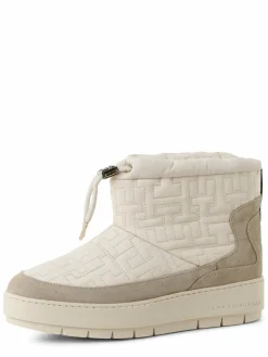 Tommy Hilfiger Boots & Stiefeletten<Damen Boots mit Leder-Anteil ecru beige uni