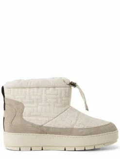 Tommy Hilfiger Boots & Stiefeletten<Damen Boots mit Leder-Anteil ecru beige uni