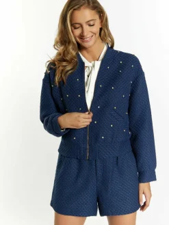 Damen Faina Blazer>Damen Boucé Jacke mit Strass-Steinen