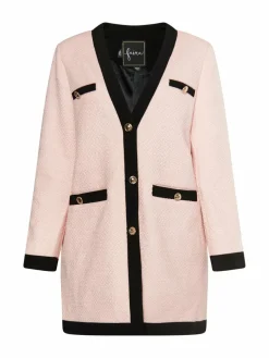 Faina Blazer<Damen Bouclé Blazer rosa uni