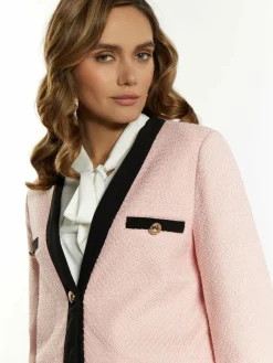 Faina Blazer<Damen Bouclé Blazer rosa uni