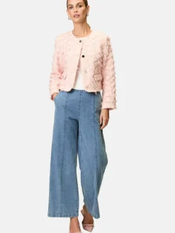 zero Blazer<Damen Bouclè-Blazer pink uni