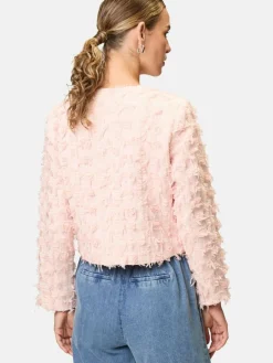 zero Blazer<Damen Bouclè-Blazer pink uni