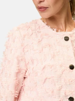 zero Blazer<Damen Bouclè-Blazer pink uni