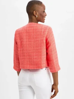 Betty Barclay Blazer<Damen Bouclé-Kastenjacke koralle strukturiert