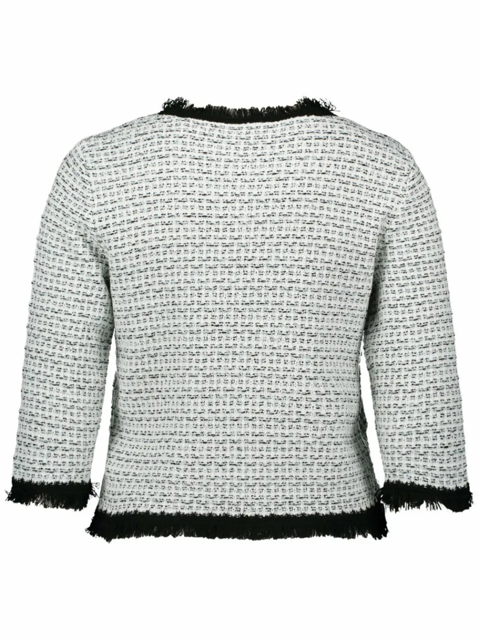 Betty & Co Pullover & Strickjacken<Damen Bouclé-Pullover ecru schwarz strukturiert