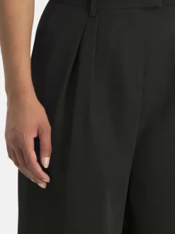 Nicowa Hosen<Damen Bundfaltenhose - RONICA schwarz uni