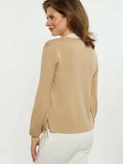 Usha Pullover & Strickjacken<Damen Cardigan beige uni