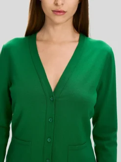 Marc Cain Pullover & Strickjacken<Damen Cardigan grün uni