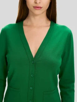 Marc Cain Pullover & Strickjacken<Damen Cardigan grün uni