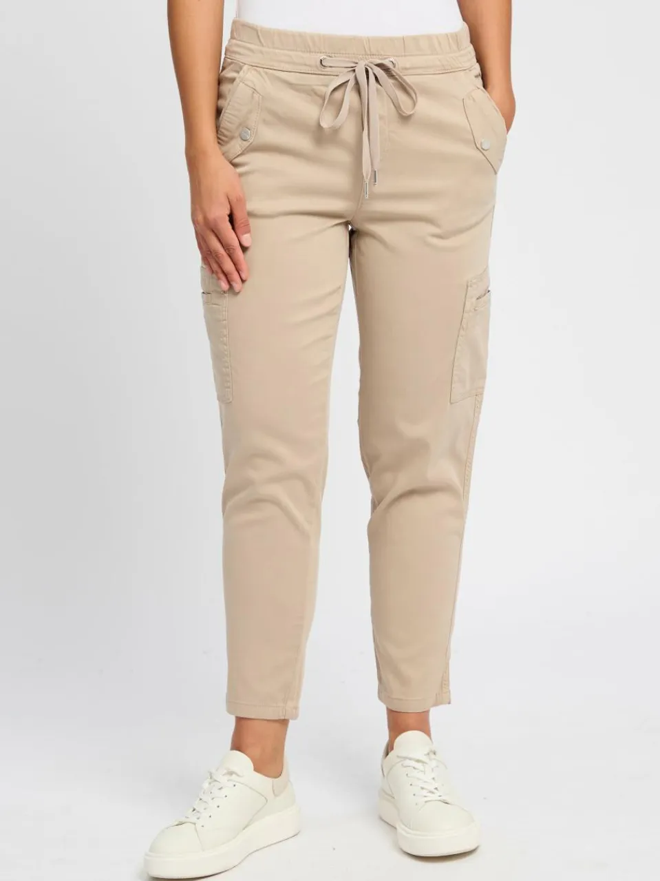 Street One Hosen<Damen Cargohose - Bonny grau uni