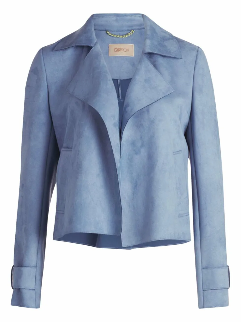 Cartoon Blazer<Damen Casual-Jacke blau uni