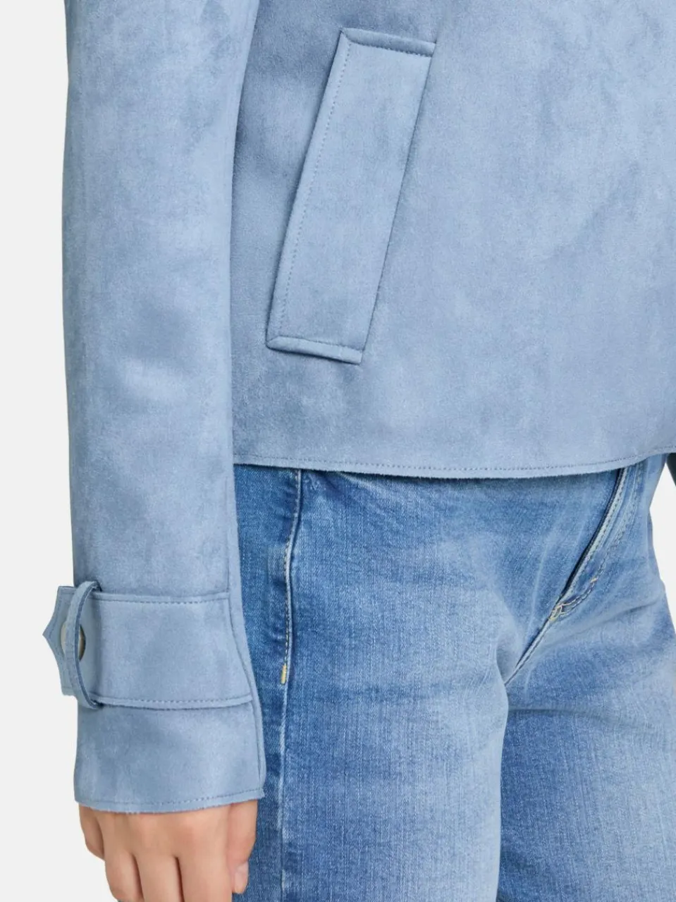 Cartoon Blazer<Damen Casual-Jacke blau uni