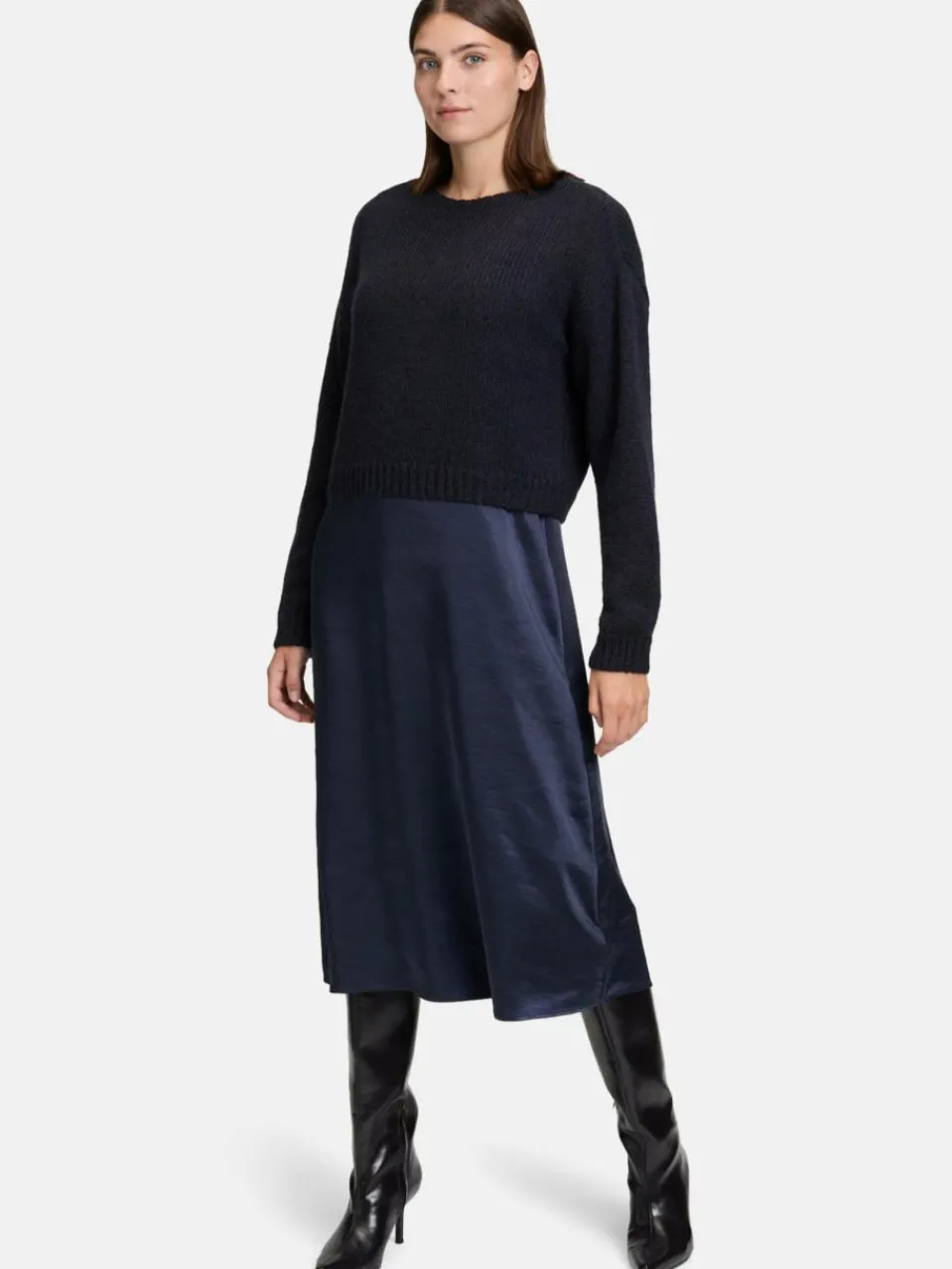 Vera Mont Kleider<Damen Casual-Kleid marine blau uni