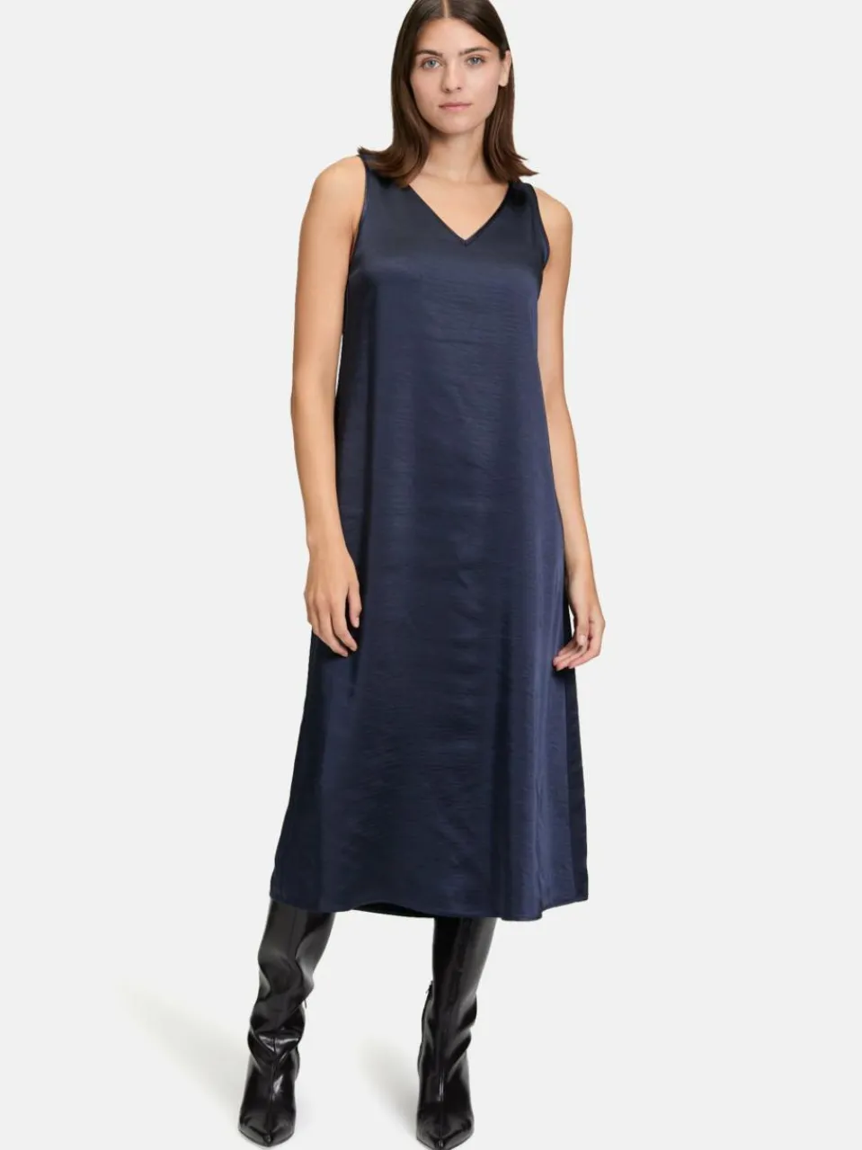 Vera Mont Kleider<Damen Casual-Kleid marine blau uni