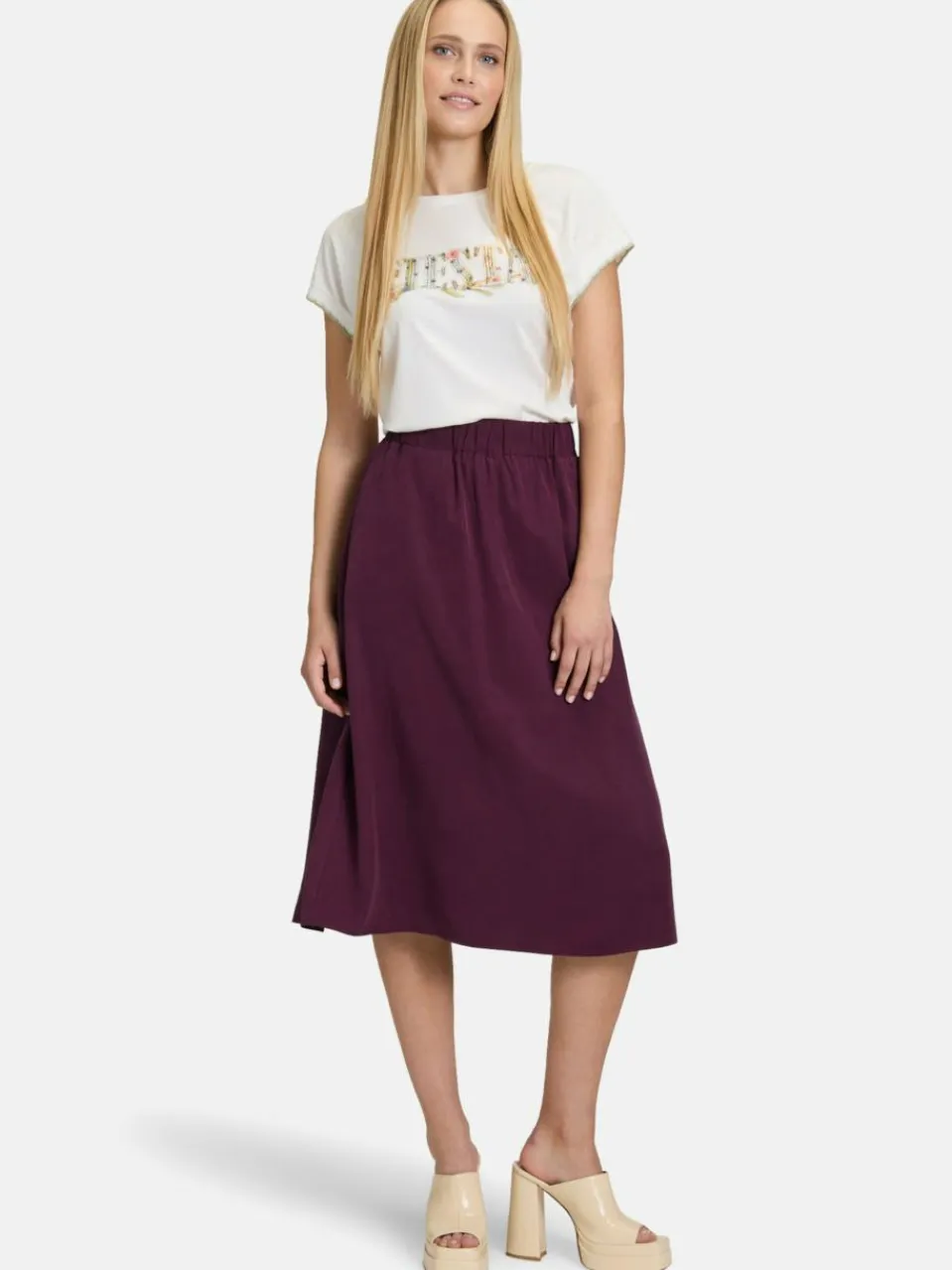 Cartoon Shirts & Tops<Damen Casual-Shirt weiß mehrfarbig bedruckt