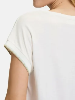 Cartoon Shirts & Tops<Damen Casual-Shirt weiß mehrfarbig bedruckt