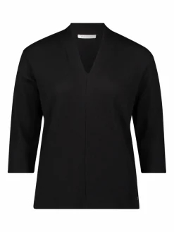 Betty & Co Shirts & Tops<Damen Casual-Shirt schwarz uni