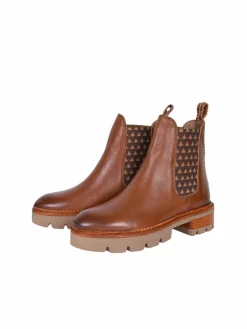 Crickit Boots & Stiefeletten<Damen Chelsea-Boots - NICKI cognac bedruckt
