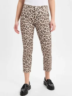 MAC Hosen<Damen Chino taupe schwarz gemustert