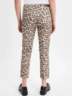 MAC Hosen<Damen Chino taupe schwarz gemustert