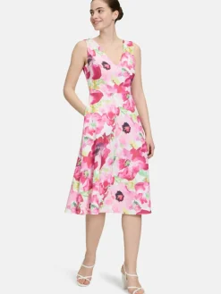 Vera Mont Kleider<Damen Cocktailkleid mehrfarbig gemustert