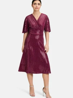 Vera Mont Kleider<Damen Cocktailkleid mehrfarbig uni