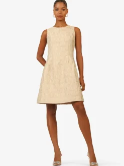 Kraimod Kleider<Damen Cocktailkleid gold gemustert