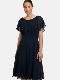 Vera Mont Kleider<Damen Cocktailkleid marine blau uni